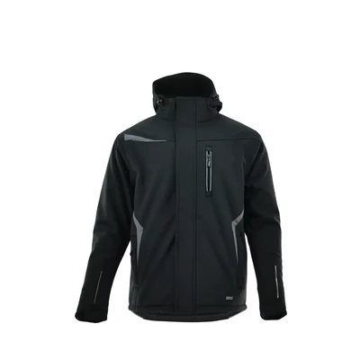 SARA COMFORT WINTER BÉLELT SOFTSHELL HOSSZÚ KABÁT FEKETE - SZÜRKE